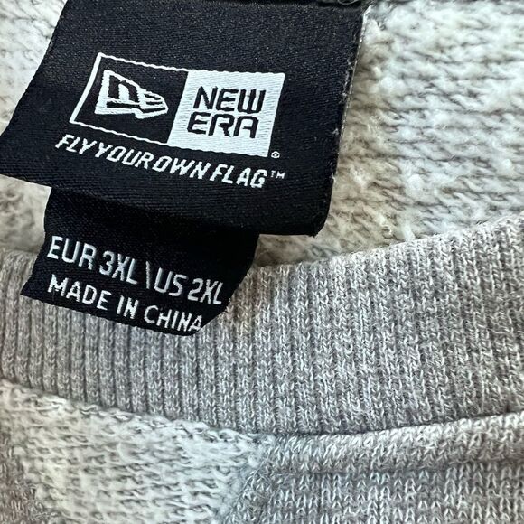 New Era sweatshirt pullover crew neck grey neon size 2XL - Picture 9 of 14